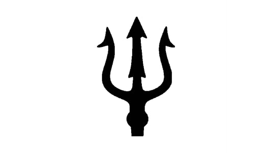 Poseidon Neptune Trident Stencil, Mini Reusable Plastic Template, 2x3 Inch, Durable for reusable Mylar wall painting stencil