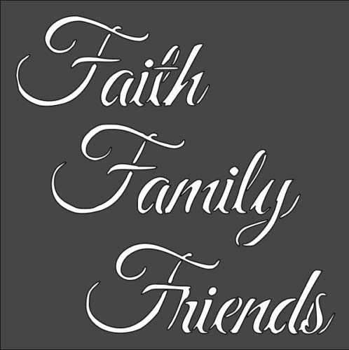 Stencil Faith Design, Plastic Reusable, 5.5 x 5.5 inch reusable Mylar wall painting stencil
