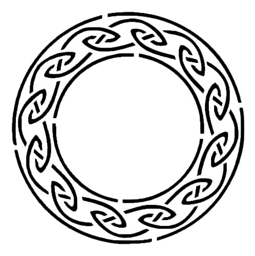 Celtic Ring Design Stencil for Painting, Plastic Reusable 5.5x5.5 inch – Perfect for DIY Crafts stencil photo 2