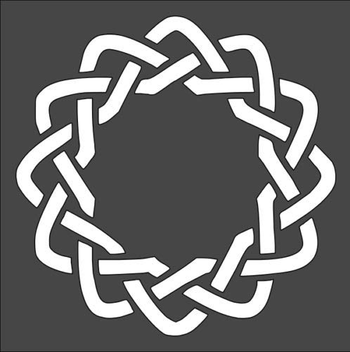Stencil Celtic Ring, Plastic Reusable, 5.5 x 5.5 inch reusable Mylar wall painting stencil