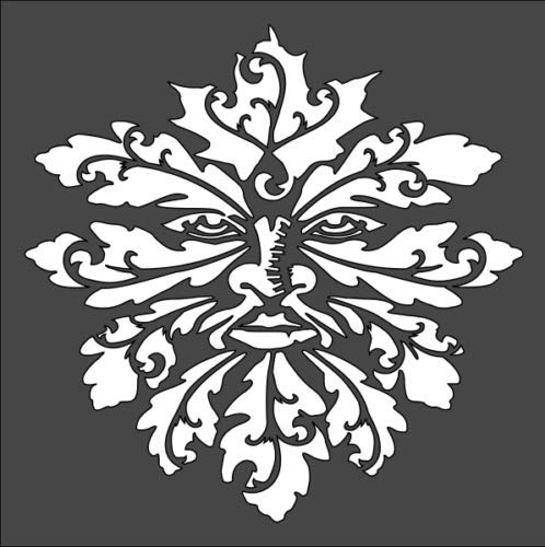 Stencil god of The Forest, Plastic Reusable, 5.5 x 5.5 inch reusable Mylar wall painting stencil