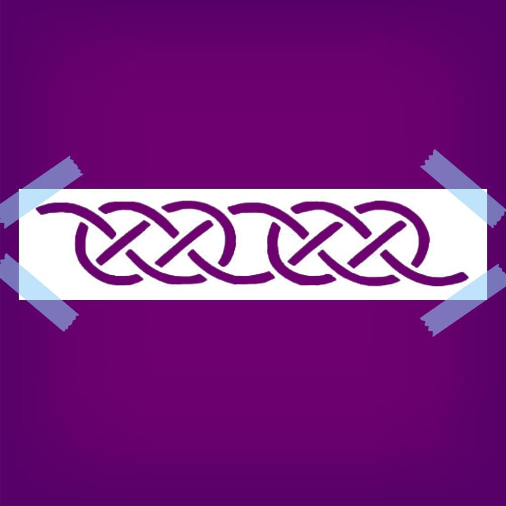 Celtic Knot Stencil for Painting, Reusable Mylar Plastic, 8 x 3 Inches, DIY Craft & Airbrush reusable Mylar wall painting stencil