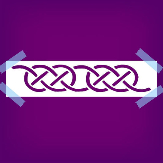 Celtic Knot Stencil for Painting, Reusable Mylar Plastic, 8 x 3 Inches, DIY Craft & Airbrush reusable Mylar wall painting stencil