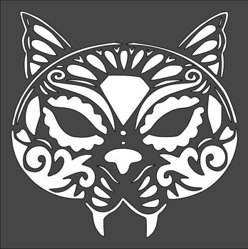 Stencil Dead cat Design, Plastic Reusable, 5.5 x 5.5 inch reusable Mylar wall painting stencil