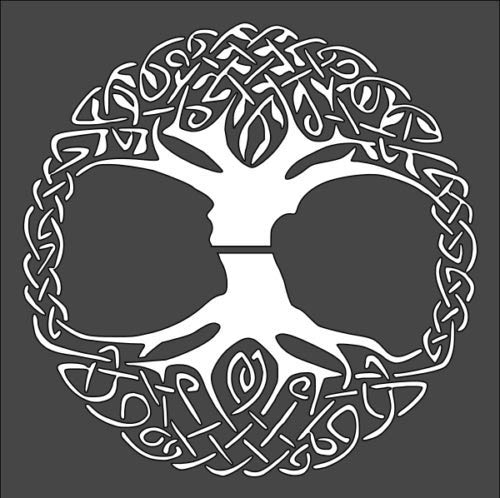 Stencil Celtic Tree Unique Design, Plastic Reusable, 8 x 10 in reusable Mylar wall painting stencil