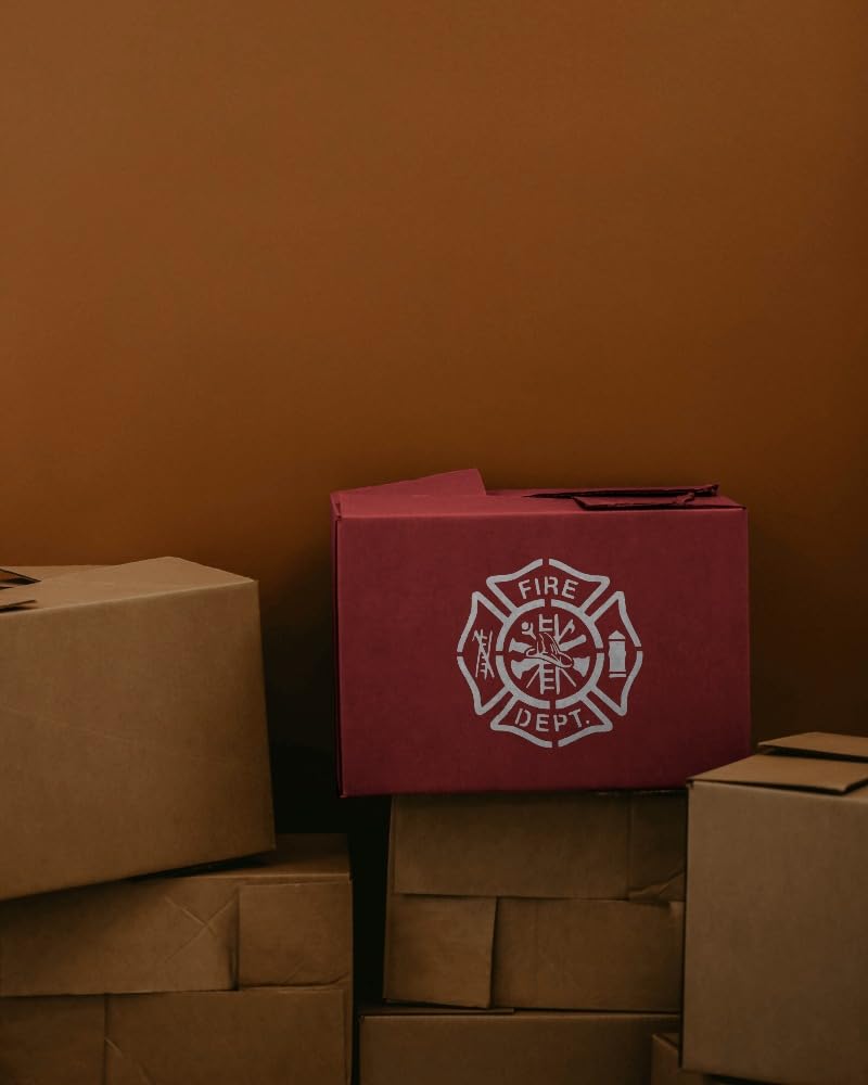 Fire Department Firefighter Stencil, Reusable Plastic Template, 8.5x11 Inch, Durable for Community stencil photo 2