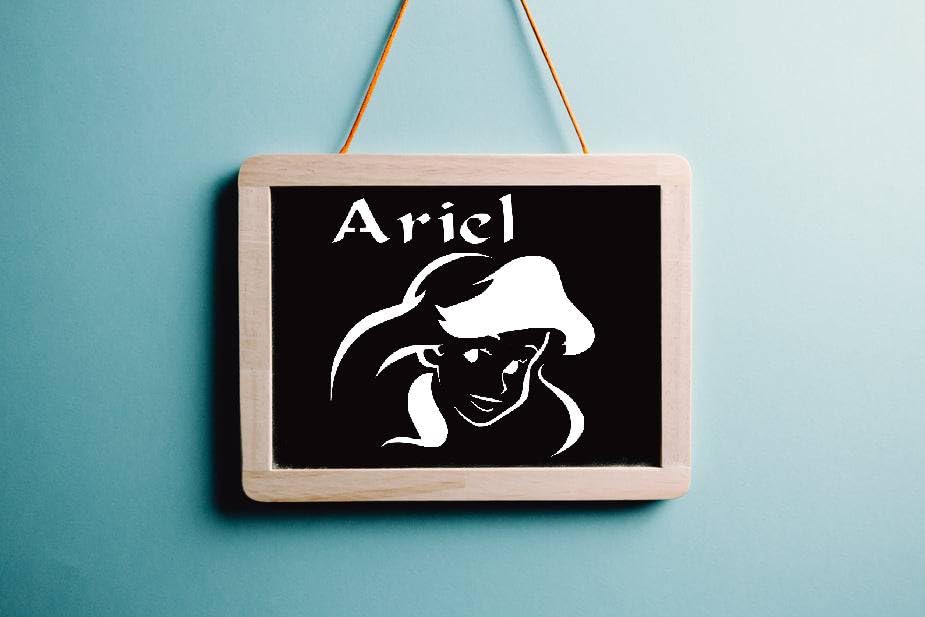 Princess Ariel Mermaid Stencil for Painting, Reusable Template, 5.5x5.5 Inch, Durable Plastic for stencil photo 6
