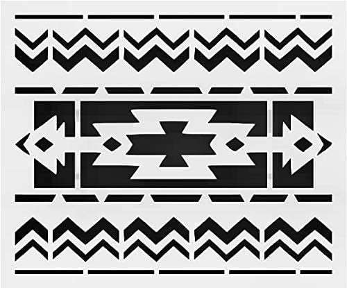 Southwestern Reusable Sturdy Stencil Template 5x6 Inch Cutout Sign for DIY Supplies, Airbrush reusable Mylar wall painting stencil