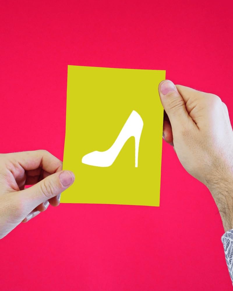 High Heel Stencil, Reusable, Precision-Cut Mylar, 4-Inch, Perfect for Fashion-Themed Crafts and stencil photo 2