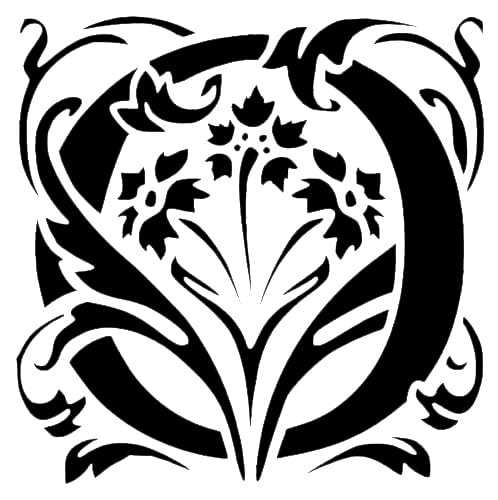 [20pcs Set] Large Letter O with Patterns Versatile Stencil for Painting, Reusable, 8 x 8 Inch stencil photo 2