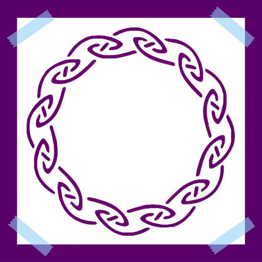 Celtic Ring Stencil for Painting, Reusable Mylar Plastic, 5.5 x 5.5 Inches, DIY Craft & Airbrush reusable Mylar wall painting stencil