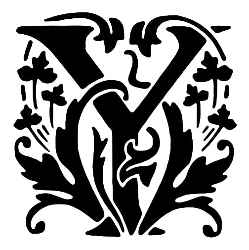 Letter Initial Y Design Stencil for Painting, Plastic Reusable 5.5x5.5 Inch – Ideal for DIY stencil photo 2