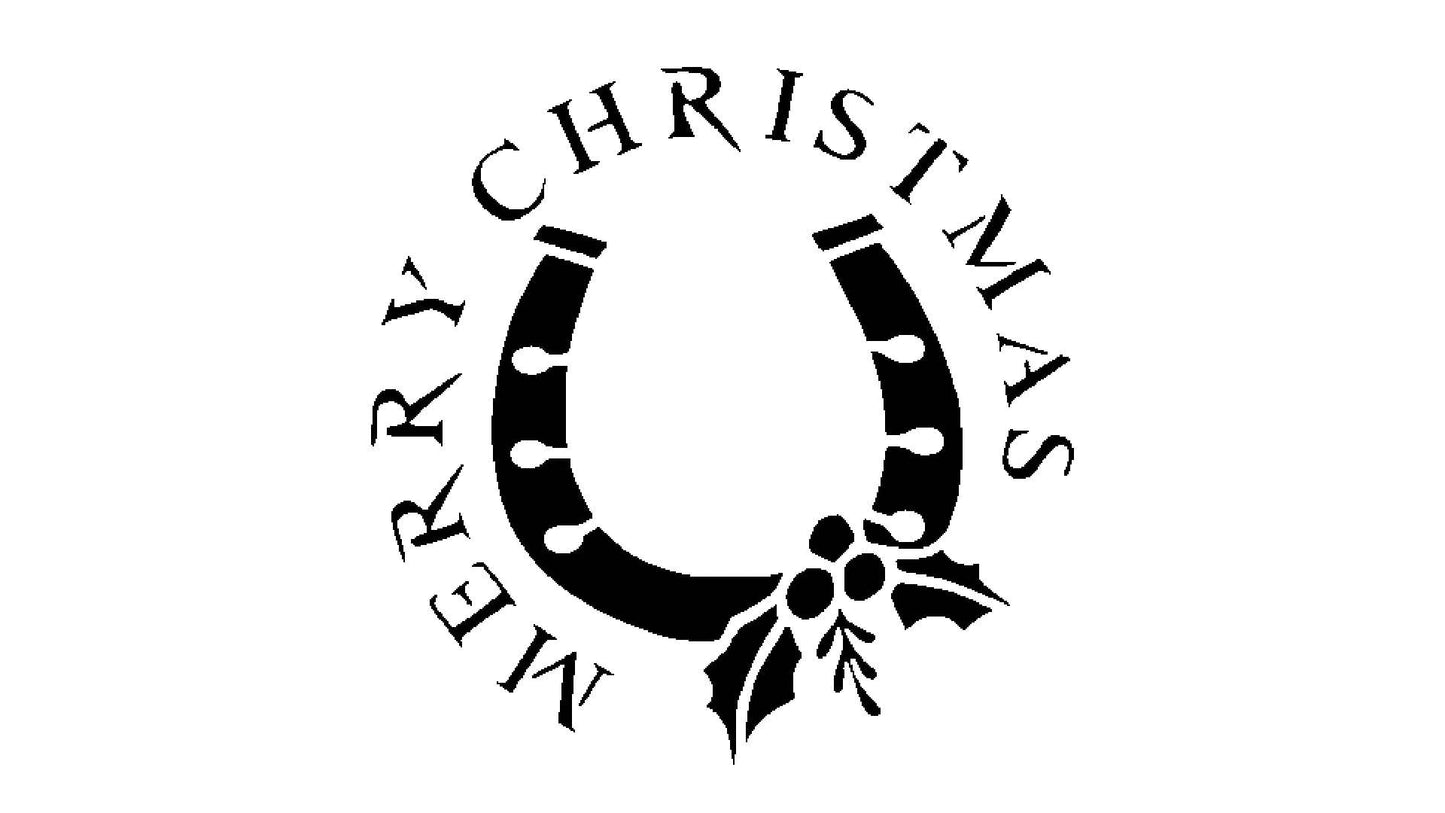 Christmas Horseshoe Stencil, 5.5x5.5 Inch, Reusable Plastic, Holiday Crafting and Home Decor reusable Mylar wall painting stencil