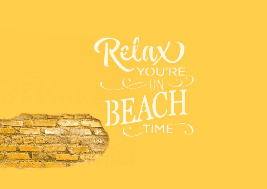 Relax You're on Beach Time Stencil, Reusable Plastic Template, 5.5x5.5 Inch, Durable for Coastal stencil photo 6