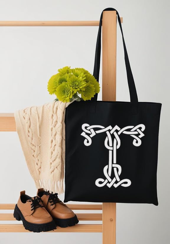 Celtic Initial T Stencil for Painting, Plastic Reusable 8x8 inch stencil photo 3