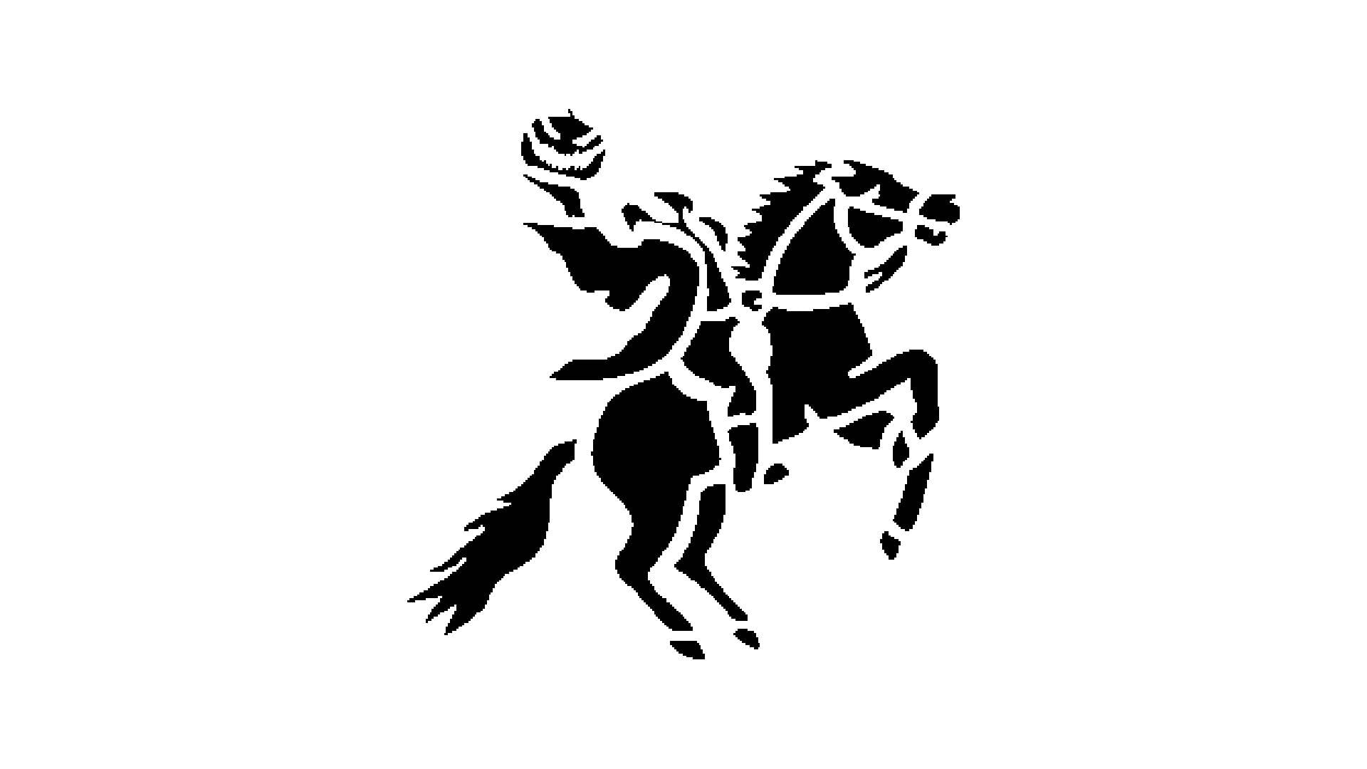 Headless Horseman Stencil, Reusable, Durable Mylar, 8x8 Inch, Perfect for Halloween Crafts and reusable Mylar wall painting stencil