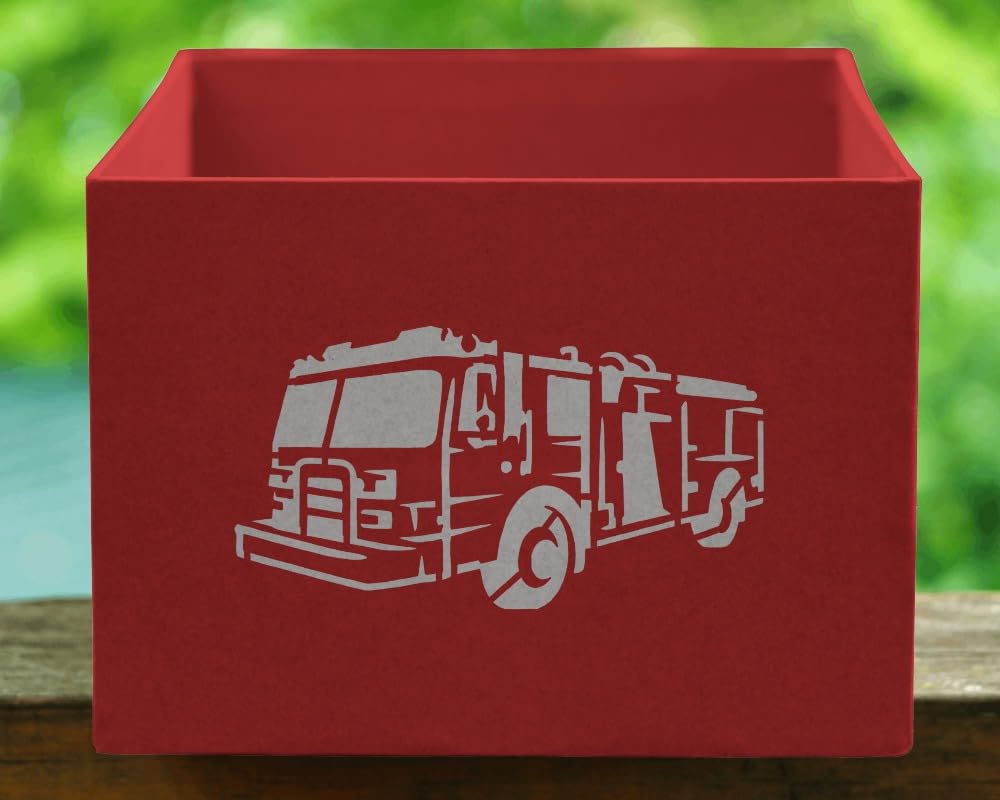 Fire Engine Truck Stencil, Reusable Plastic Template, 8.5x11 Inch, Durable for Educational Crafts stencil photo 2
