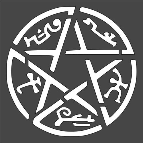Stencil Supernatural, Plastic Reusable, 8 x 10 in reusable Mylar wall painting stencil