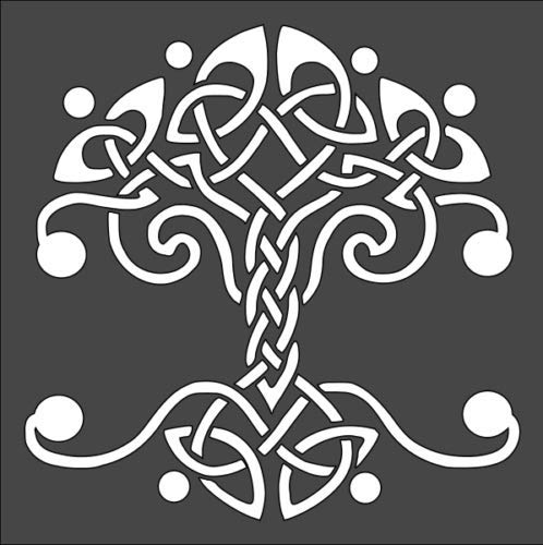 Stencil Celtic Pattern Design, Plastic Reusable, 5.5 x 5.5 inch reusable Mylar wall painting stencil