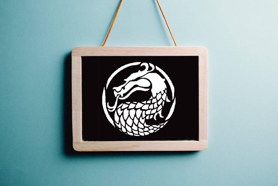 Dragon Stencil, Reusable Plastic Template, 5.5x5.5 Inch, Gaming Crafts Accessory, White stencil photo 6