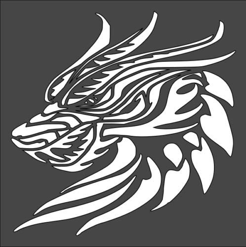 Stencil Ancient Dragon, Plastic Reusable, 5 x 5 Inch reusable Mylar wall painting stencil