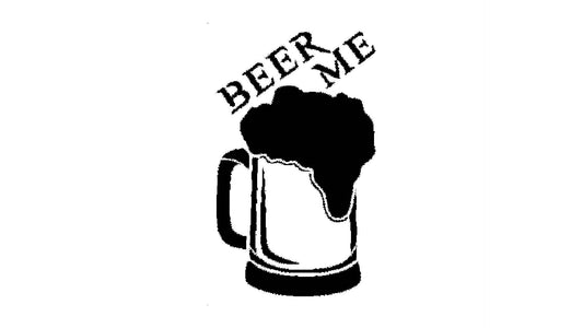 Beer Me Stencil, 5x8 Inch, Reusable Plastic, Beverage Themed Crafting and Home Bar Decor, DIY Pub reusable Mylar wall painting stencil
