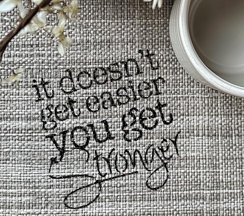 You Get Stronger Sign Stencil for Painting - Reusable Plastic Stencil 5.5x5.5 Inch for DIY Projects stencil photo 3