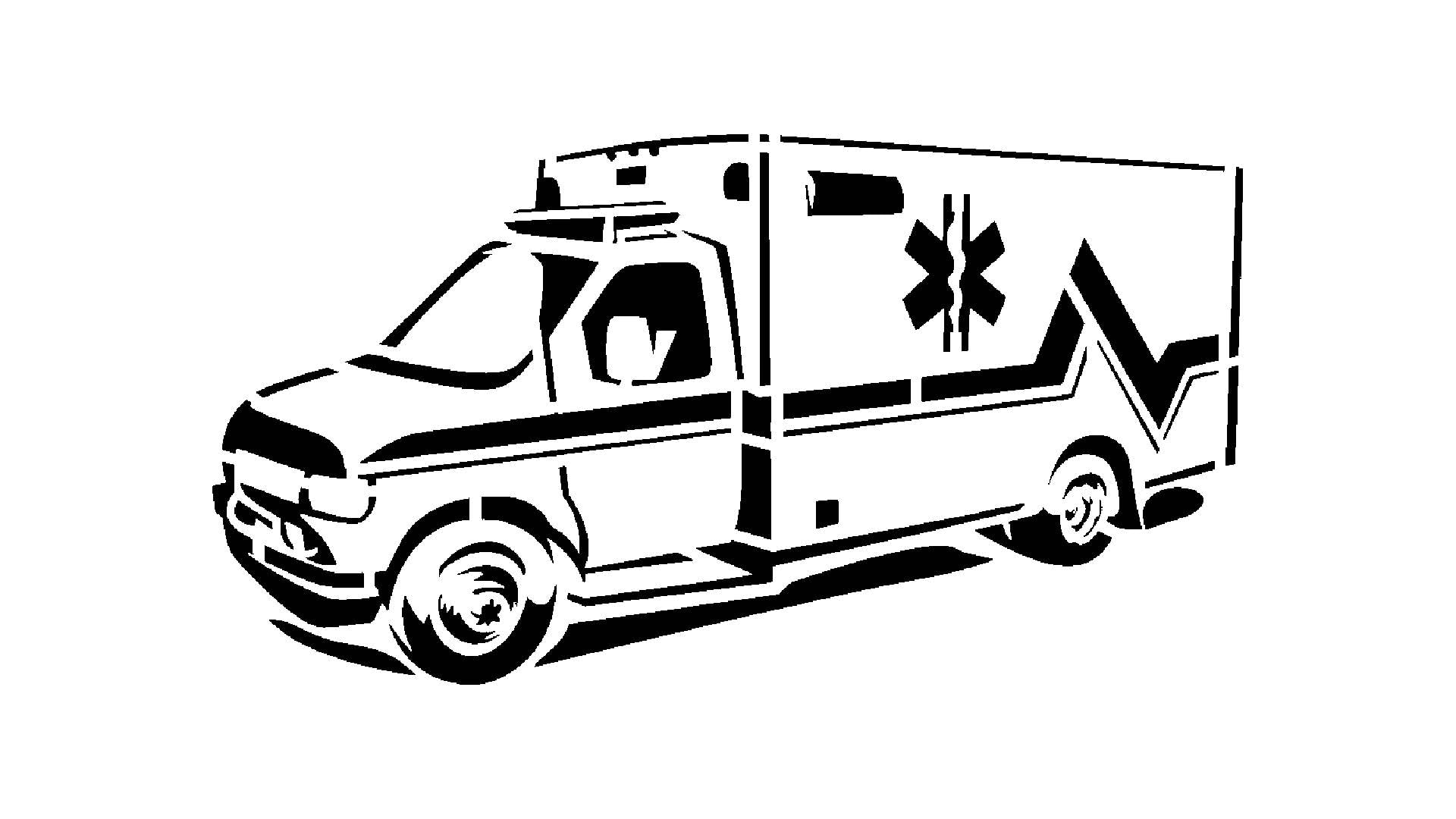 Ambulance EMT EMS Medical Truck Van Stencil, Reusable Plastic Template, 8.5x11 Inch, Durable for reusable Mylar wall painting stencil