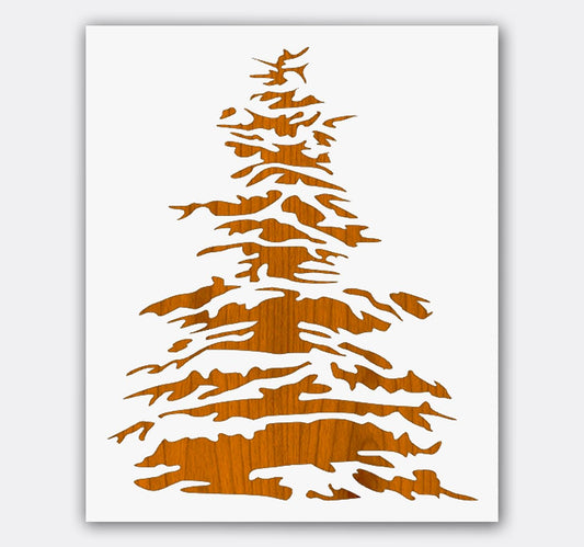 Christmas Tree Stencil for Painting, Reusable Mylar Plastic Template, 12 x 8 Inch Craft Stencil reusable Mylar wall painting stencil