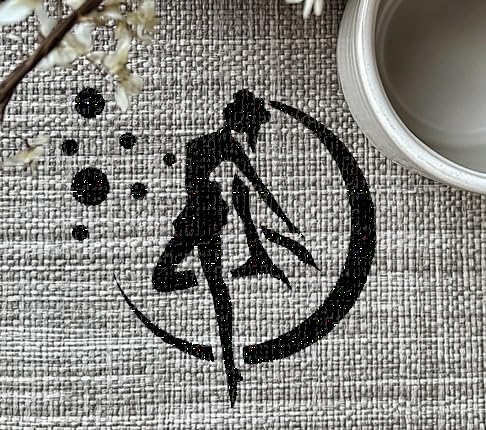 Moon Girl Stencil for Paint - Reusable Plastic 5.5"x5.5" - Perfect for Crafts, Home Décor and DIY stencil photo 5