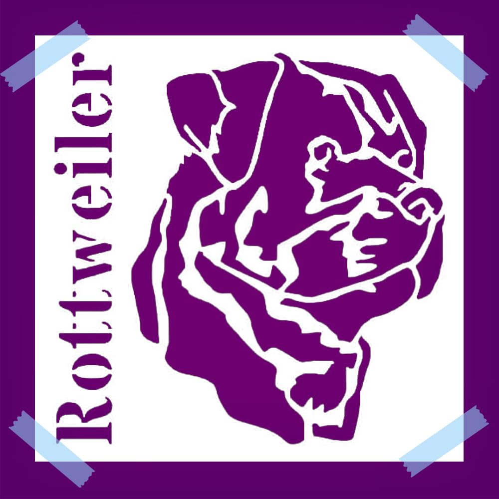 Rottweiler Dog Stencil for Painting, Reusable, 5.5 x 5.5 inches reusable Mylar wall painting stencil