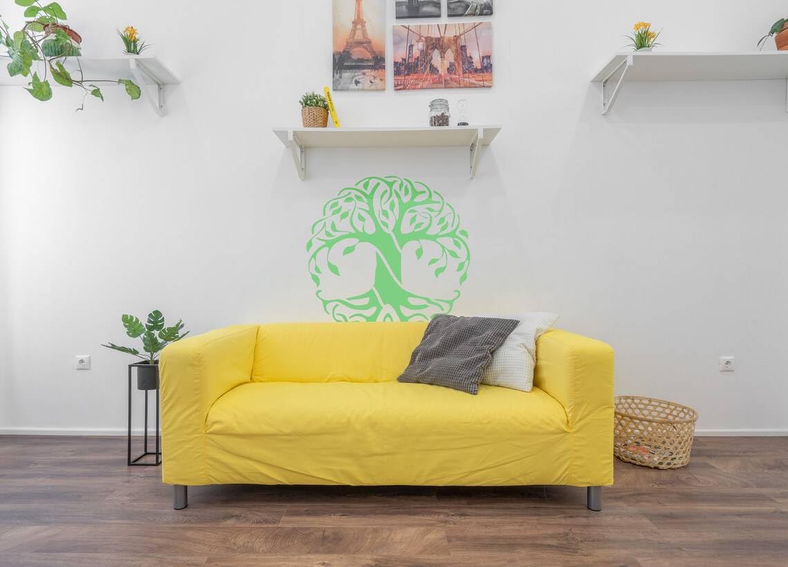 Stencil Tree of Life Celtic Pattern Design, Plastic Reusable, 5.5 x 5.5 inch stencil photo 3