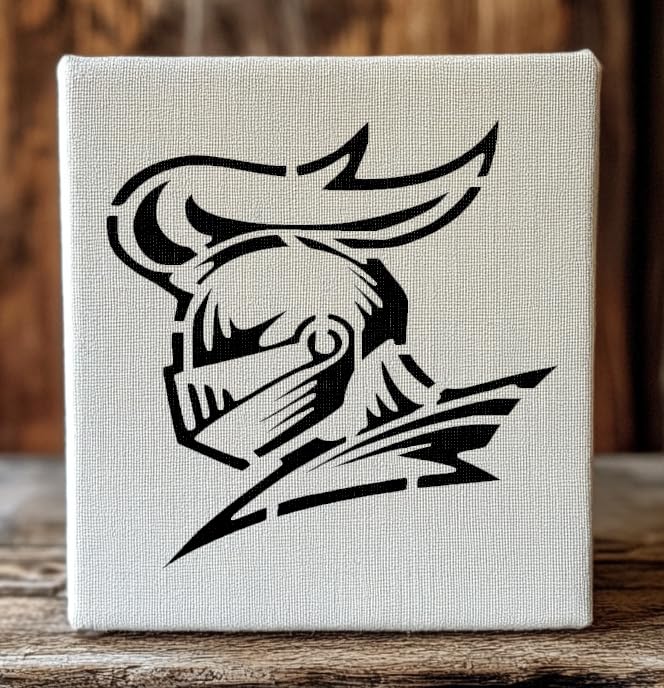 Stencil Knight Helmet, Plastic Reusable, 8 x 10 in stencil photo 4