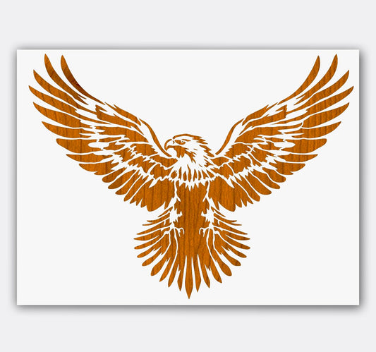 Eagle Wall Stencil 9 x 12 in – Reusable Mylar Painting Template for Decorative Wall Art and DIY reusable Mylar wall painting stencil