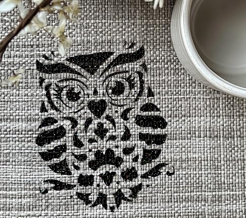 [20Pcs Set] Owl, Plastic Reusable Stencil for Painting 6" L x 5" W – Ideal for DIY Crafts, Home stencil photo 4