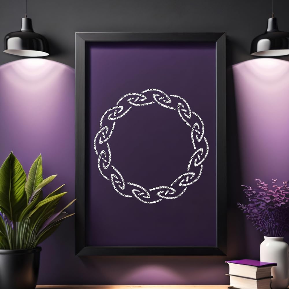 Celtic Ring Stencil for Painting, Reusable Mylar Plastic, 5.5 x 5.5 Inches, DIY Craft & Airbrush stencil photo 2