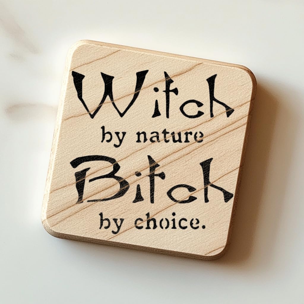Witch by Nature, Plastic Reusable Stencil for Painting 5.5x5.5 inch – Ideal for Halloween Crafts stencil photo 5