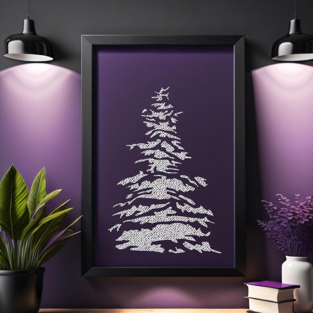 Christmas Tree Stencil for Painting, Reusable Mylar Plastic Template, 12 x 8 Inch Craft Stencil stencil photo 3