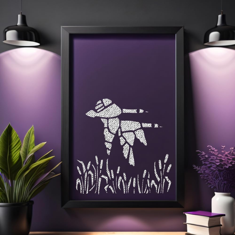 Wild Ducks Fly Stencil for Painting – 5.5 x 5.5 Inches, Reusable Mylar Plastic, Ideal for Wood stencil photo 2