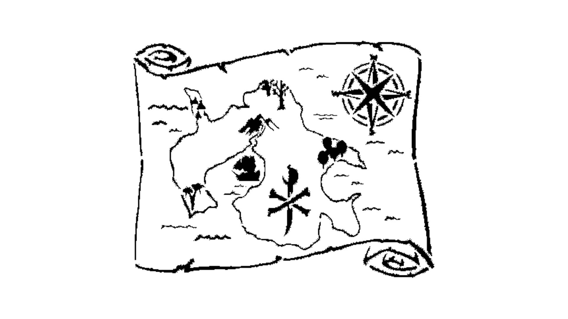 Treasure Map Stencil, Reusable Plastic Template, 8x10 Inch, Durable for Pirate-Themed Crafts and reusable Mylar wall painting stencil