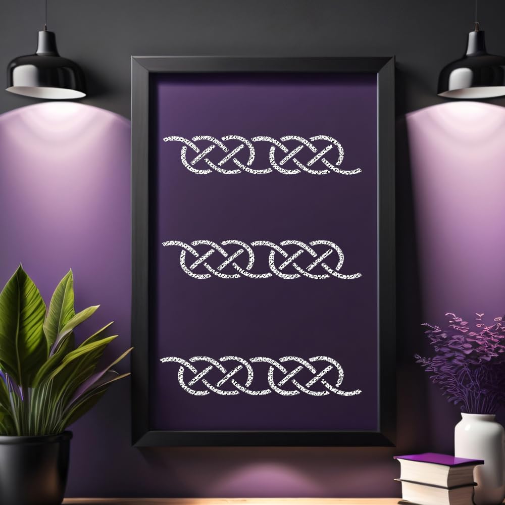 Celtic Knot Stencil for Painting, Reusable Mylar Plastic, 8 x 3 Inches, DIY Craft & Airbrush stencil photo 2