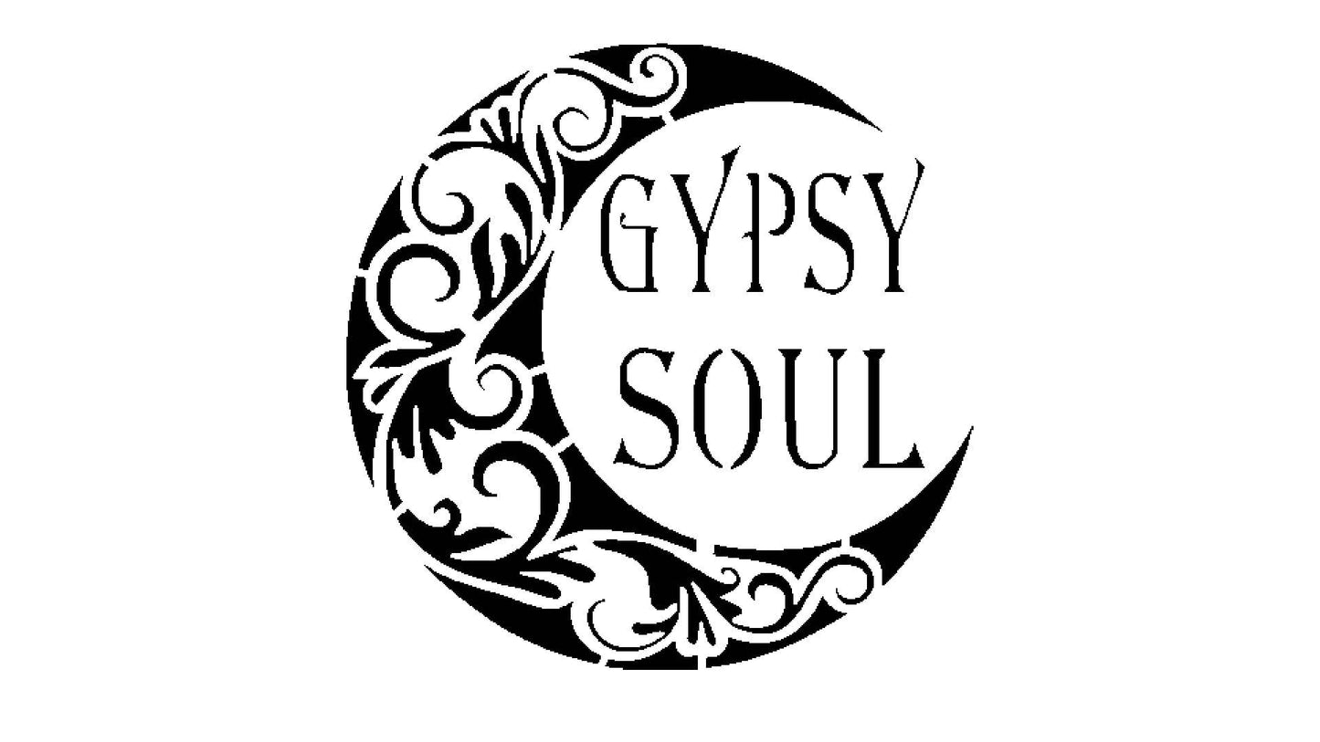 Gypsy Soul Stencil, 5.5x5.5 Inch, Reusable Plastic, Bohemian Crafting and Home Decor, DIY reusable Mylar wall painting stencil