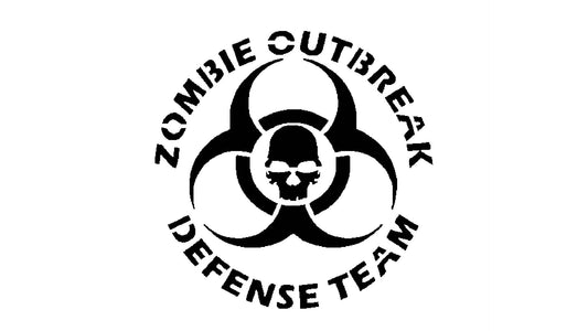 Zombie Outbreak Stencil, Reusable Plastic Template, 5.5x5.5 Inch, Durable for Halloween Crafts and reusable Mylar wall painting stencil