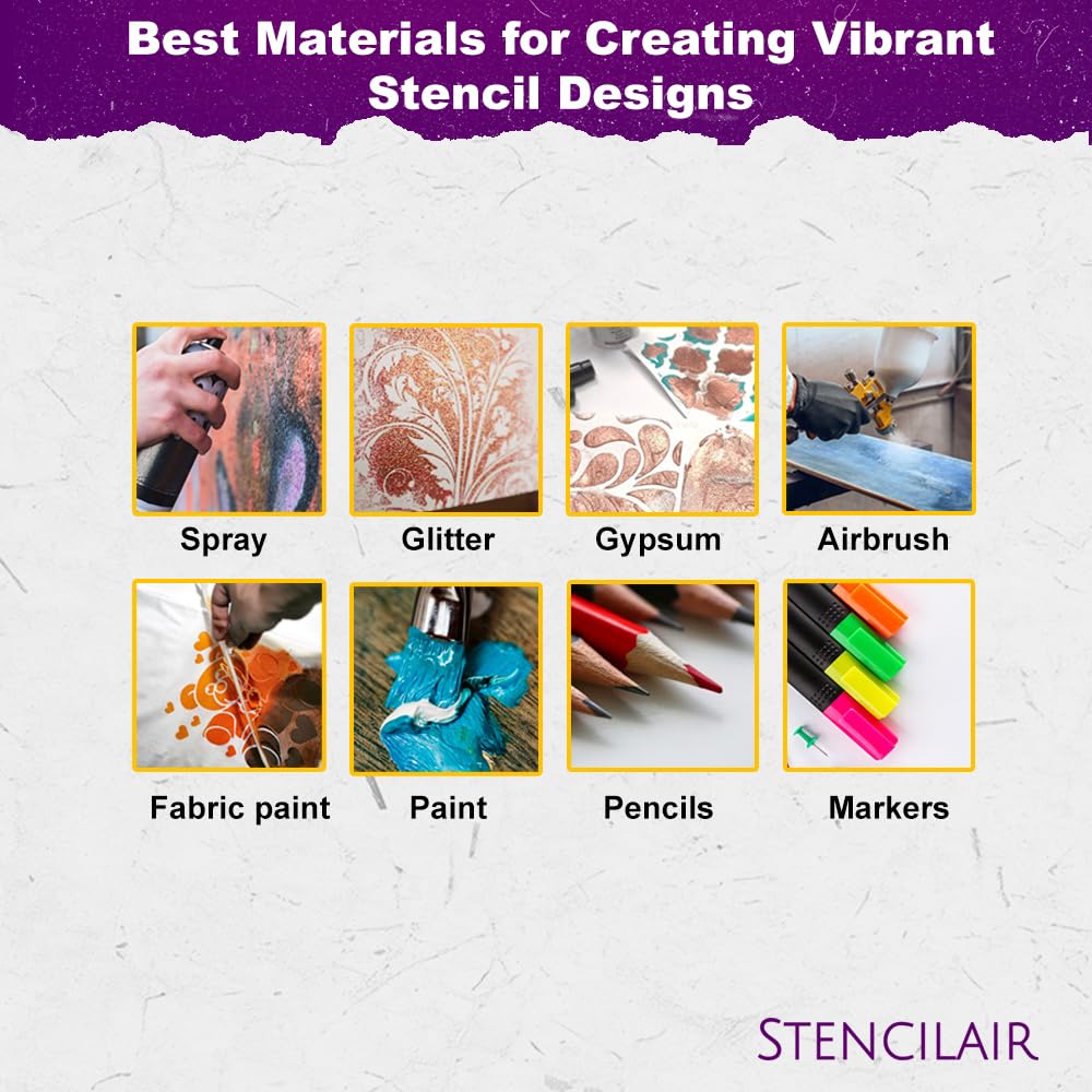 Owl on a Branch Stencil for Painting, Reusable Mylar Plastic, 5.5 x 5.5 Inches, DIY Craft & stencil photo 7