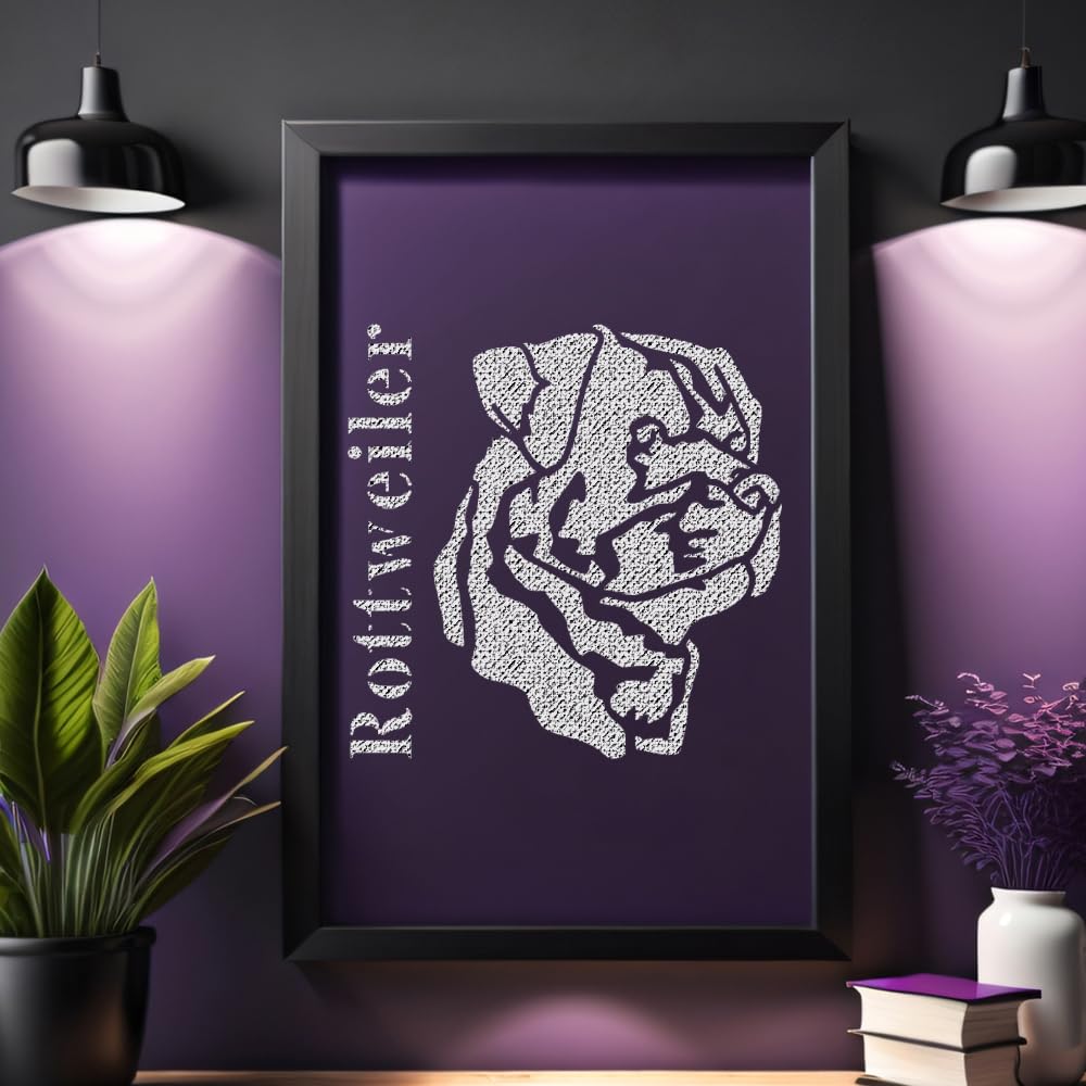 Rottweiler Dog Stencil for Painting, Reusable, 5.5 x 5.5 inches stencil photo 2