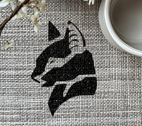 Egyptian Cat and Dog Stencil for Painting - Reusable 5.5" x 5.5" Plastic stencil photo 5