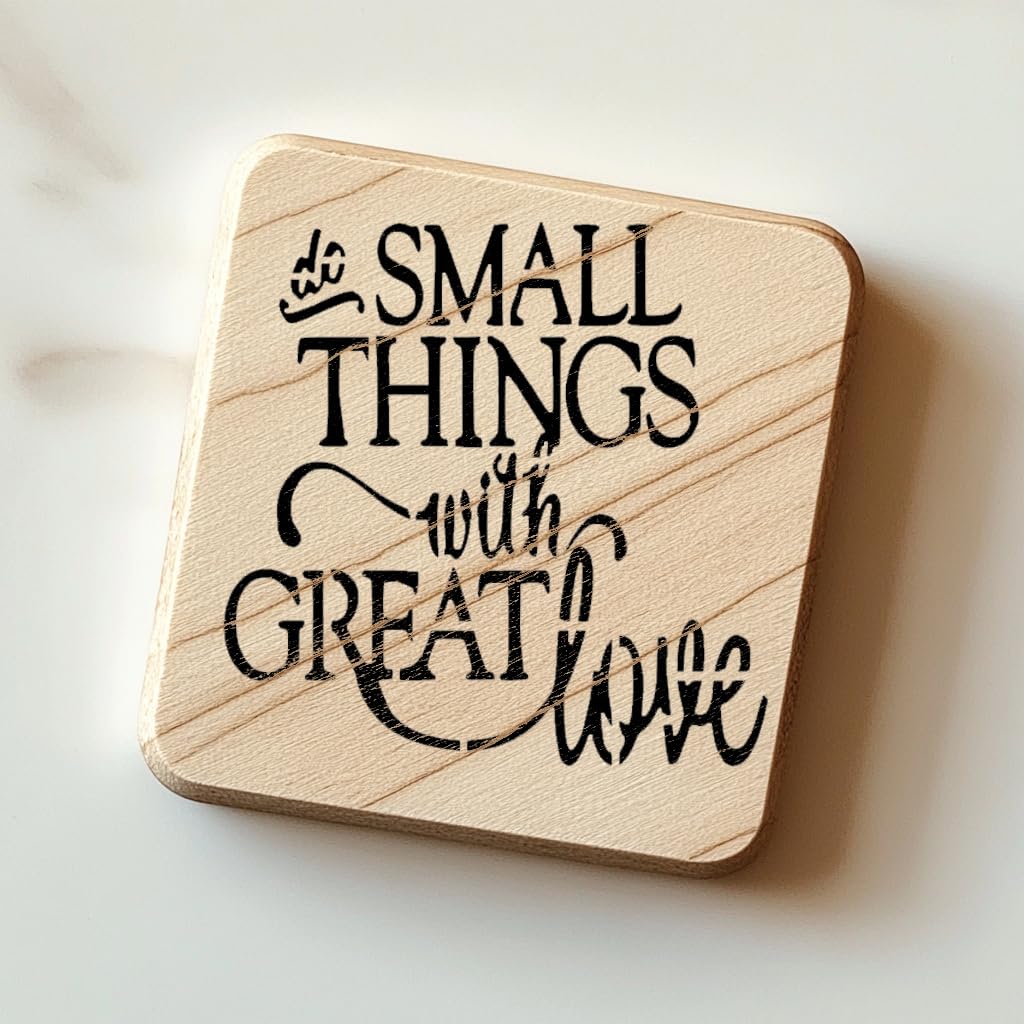 Great Love Stencil for Painting, Plastic Reusable 5.5x5.5 inch – Ideal for DIY Crafts stencil photo 3