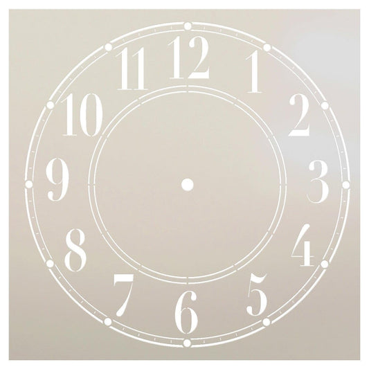 Schoolhouse Clock Stencil, Reusable Mylar Template for DIY Farmhouse Signs, Home, 9 x 12 inches reusable Mylar wall painting stencil
