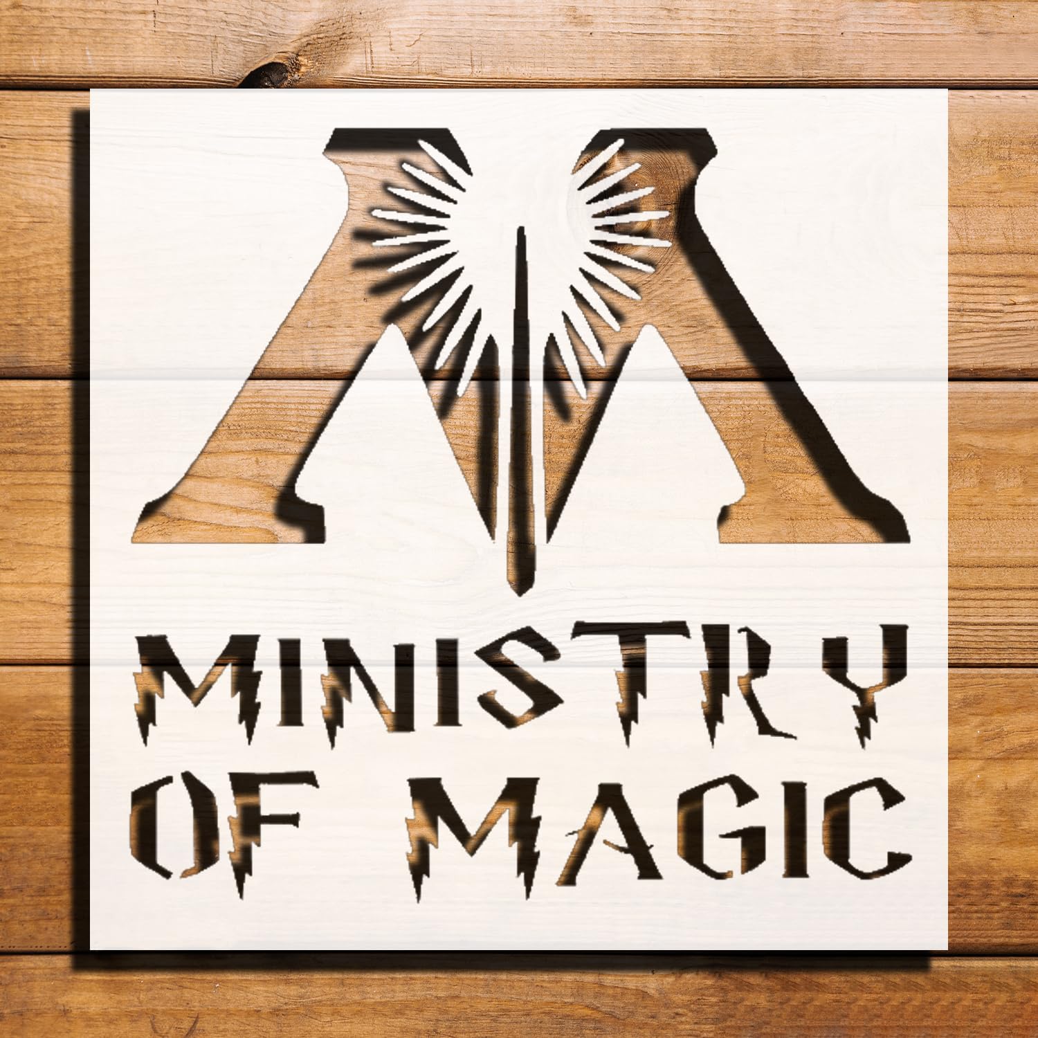 Magic Uppercase M Stencil for Painting on Walls, Wood, and Canvas - Reusable, 5.5 x 5.5 inch reusable Mylar wall painting stencil