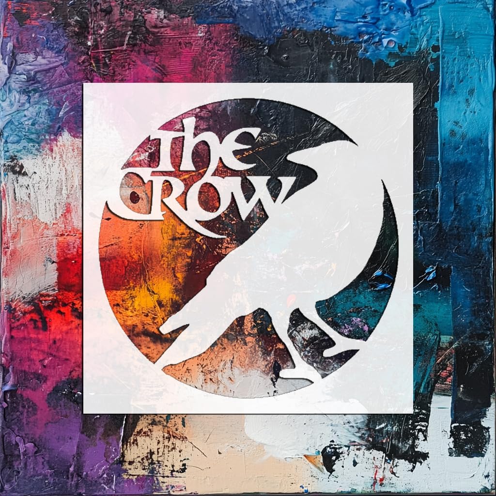 The Crow Versatile Stencils for Painting, Reusable 5.5x5.5 Inch, Scrapbooking, and Crafting | stencil photo 6